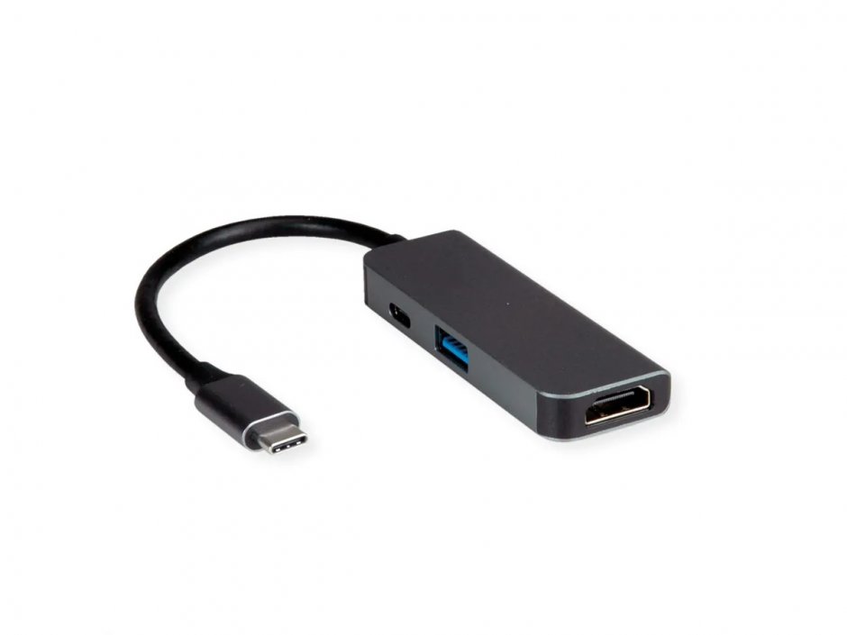 Value Adaptor USB-C la HDMI 4K + USB 3.0 + PD
