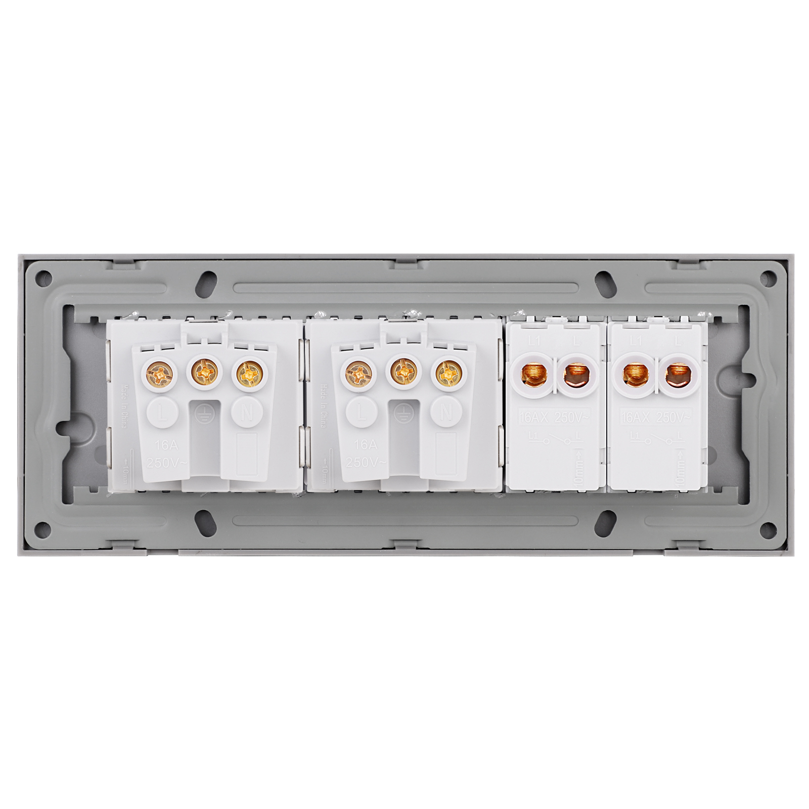 Intrerupator Dublu + 2 Prize Sticla LUXION, IP44 - imagine 16