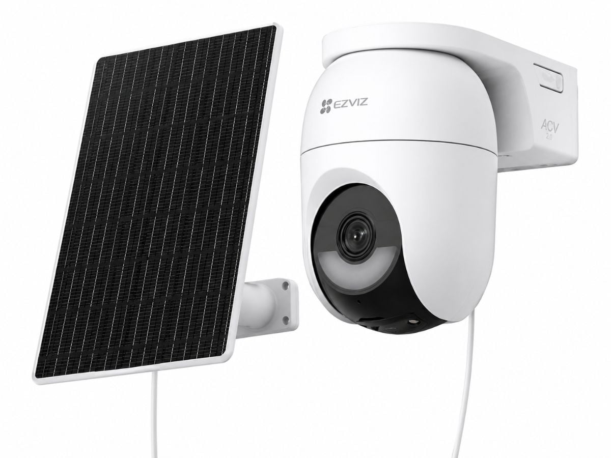 Camera de exterior EZVIZ CS-CB8c/SP, 2K+, lentila 4 mm, iluminare duala, Wi-Fi, AI,slot card microSD, baterie 5200mAh, panou solar 5W, IP65