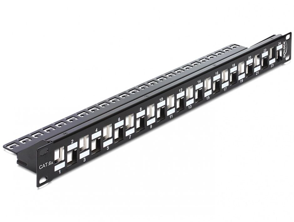 Patch Panel 19" 24 Porturi Delock 43278 Negru