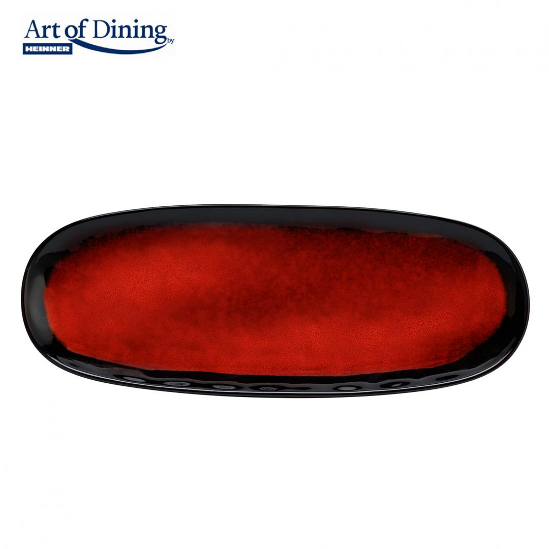 Set 4 Platouri Ceramica Heinner Vulcano 38x15 cm - Art of Dining