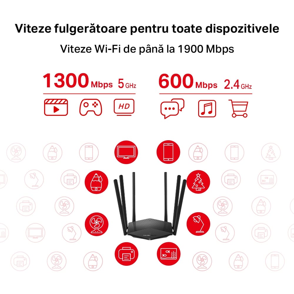 Router MERCUSYS MR50G AC1900 Dual-Band Gigabit - Wi-Fi 5 Rapid - imagine 15