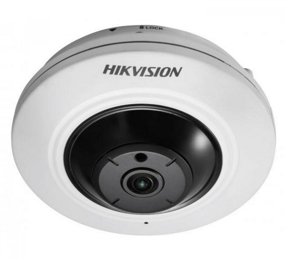 Camera IP Fisheye Hikvision 3MP, 180°, IR 8m, PoE