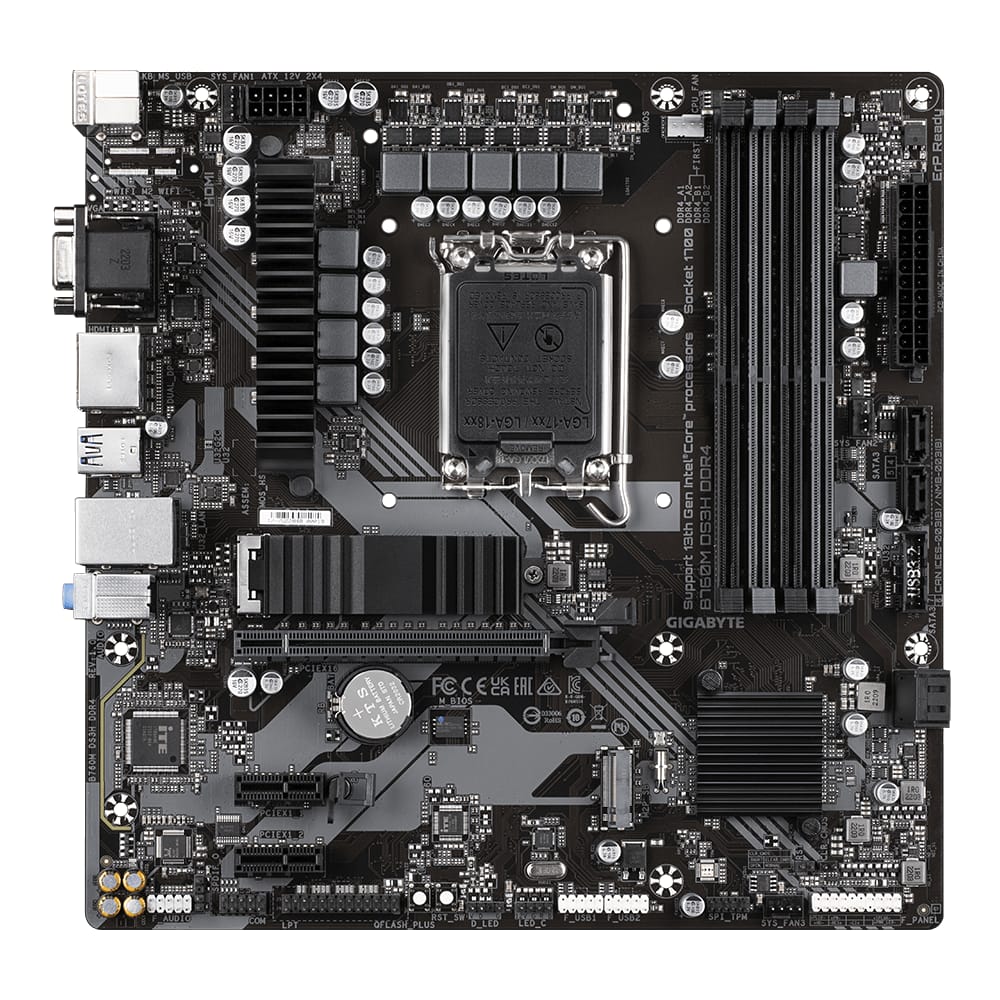 Placă de bază Gigabyte B760M DS3H DDR4 LGA1700 microATX - imagine 5