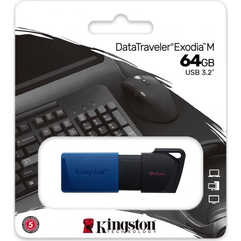 Memorie USB Kingston 64GB DataTraveler Exodia M 3.2 Negru - imagine 4