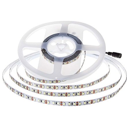 Banda LED V-TAC 24V 168LED/M, 5m, Alb Cald