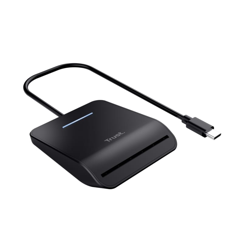 Cititor Smartcard USB-C Trust Primo - 100cm Cablu, Negru - imagine 2