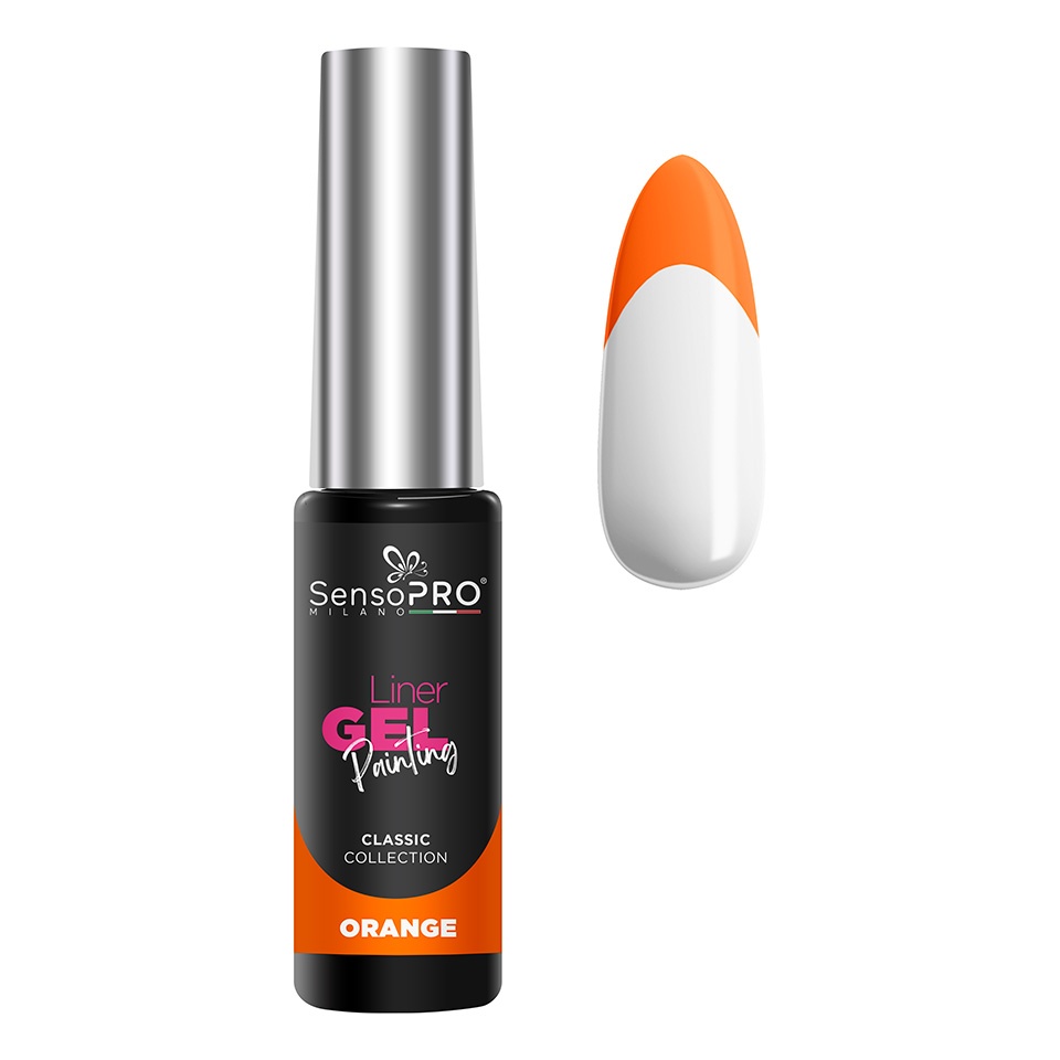 Liner Gel UV SensoPRO Orange, 8ml, Pensulă Fină