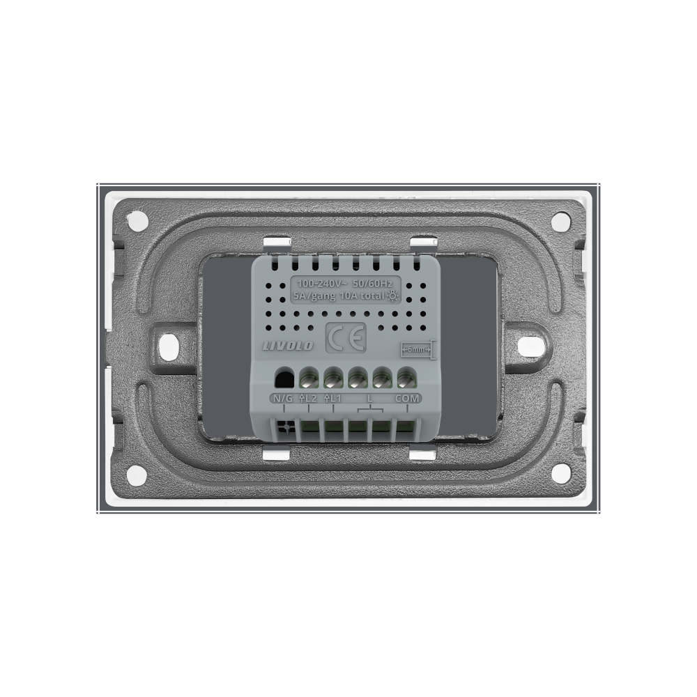 Intrerupator Dublu Touch Wireless Livolo Sticla - imagine 4