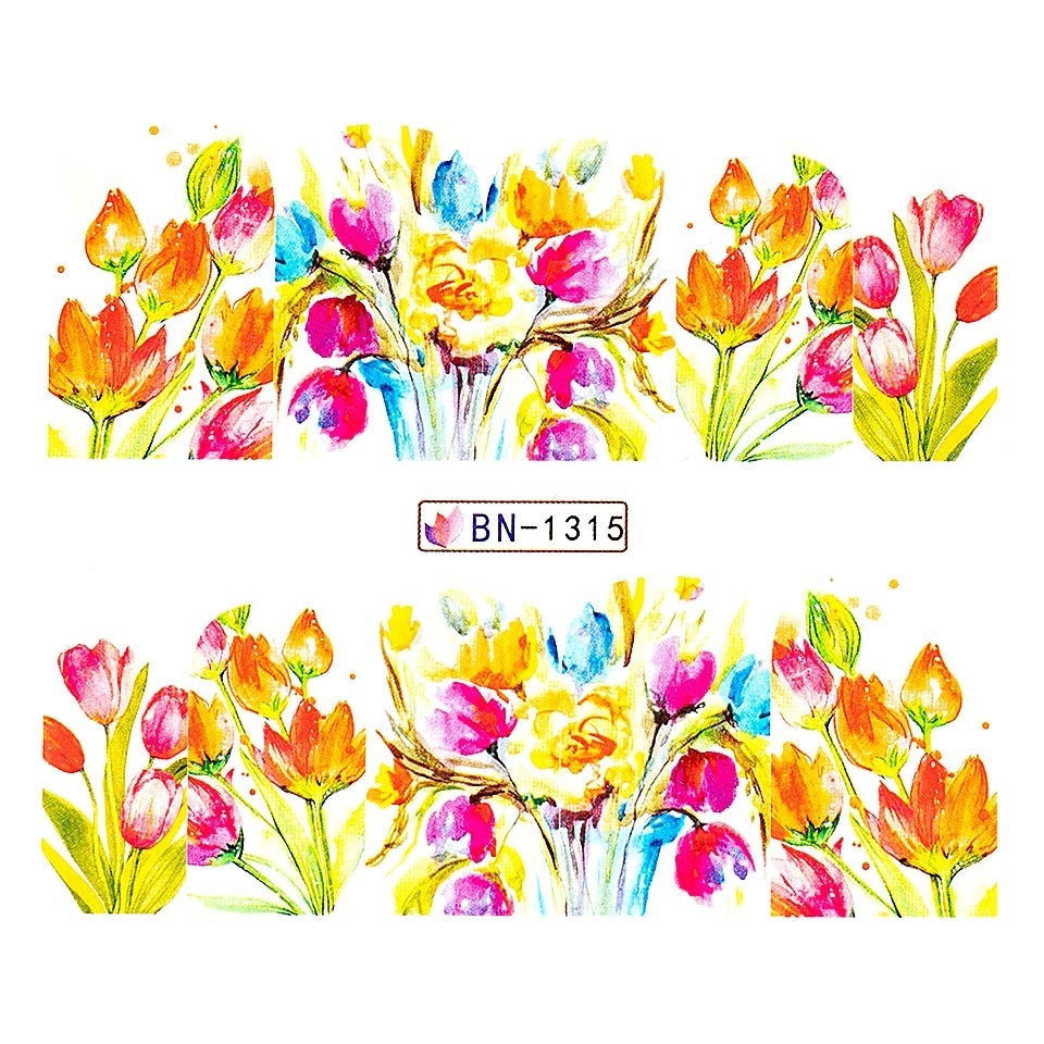 Tatuaj Unghii LUXORISE Flower Tulip | Nail Art Rapid