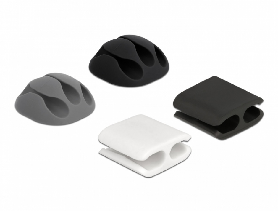 Set 4 buc Organizatoare Cablu Delock 18394