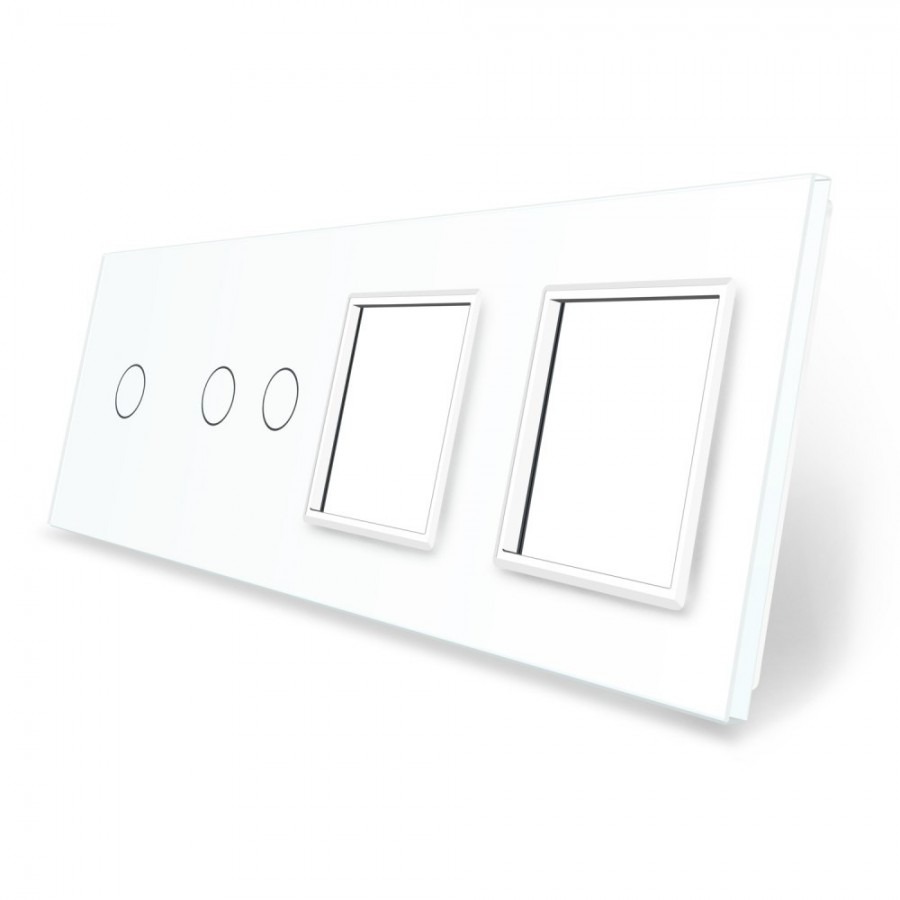Panou Sticla Livolo Modular Simplu+Dublu+2 Prize