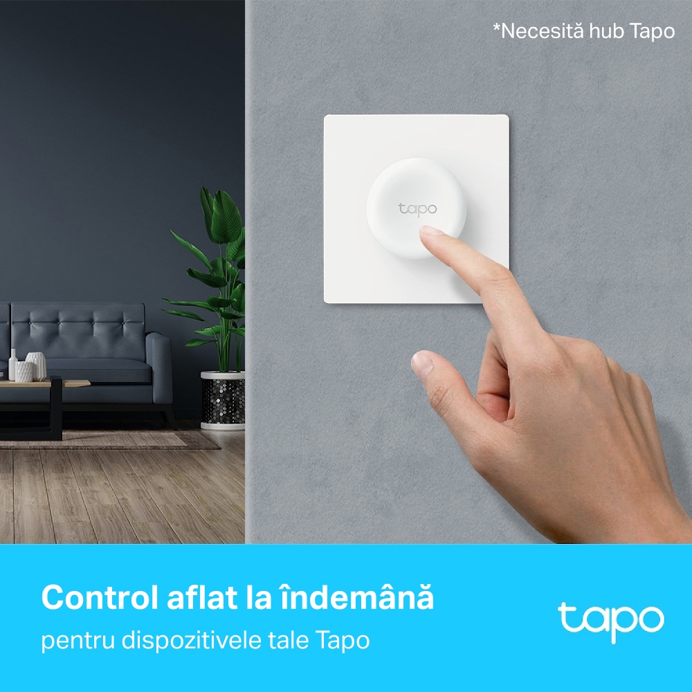 Buton Smart TP-LINK Tapo S200D WiFi Alb - Control Casa Inteligentă - imagine 2