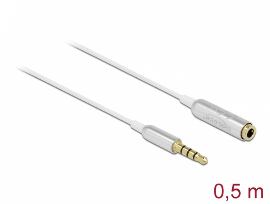 Prelungitor Audio 3.5mm 4 Pini Delock, 0.5m