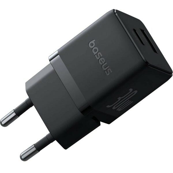 Încărcător Rețea Baseus Palm 30W QC USB-C + Cablu 1m Negru