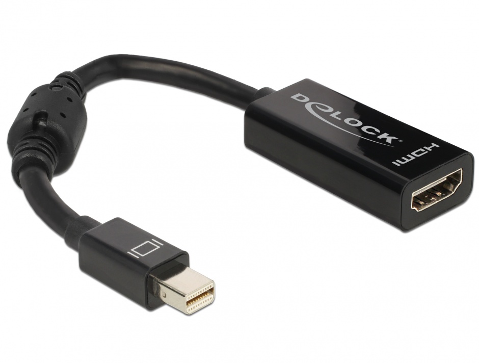 Adaptor Delock mini DP la HDMI, Negru