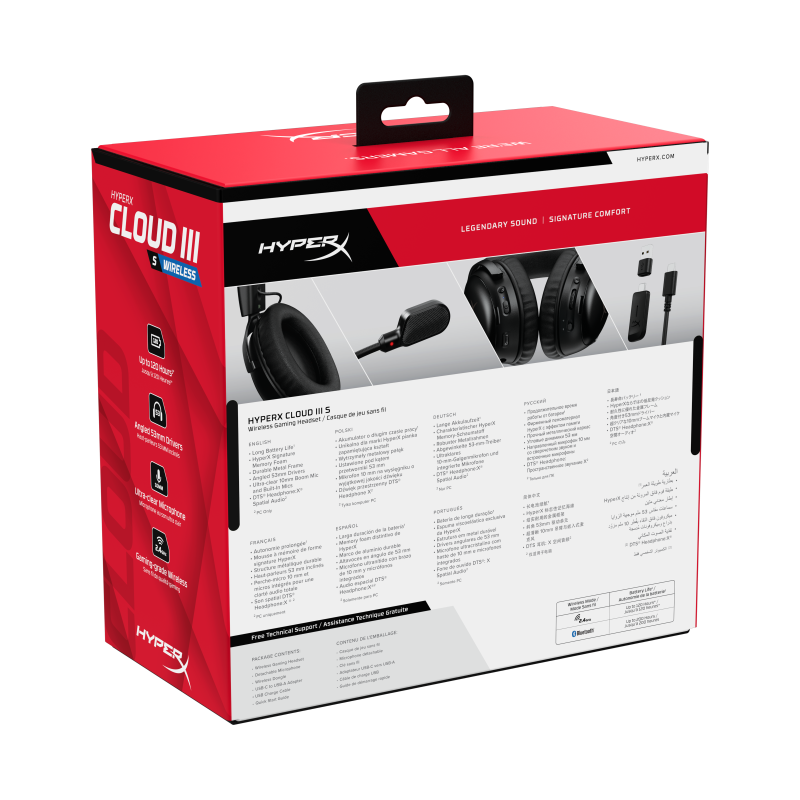 Casti Gaming Wireless HyperX Cloud III S - 120h Autonomie