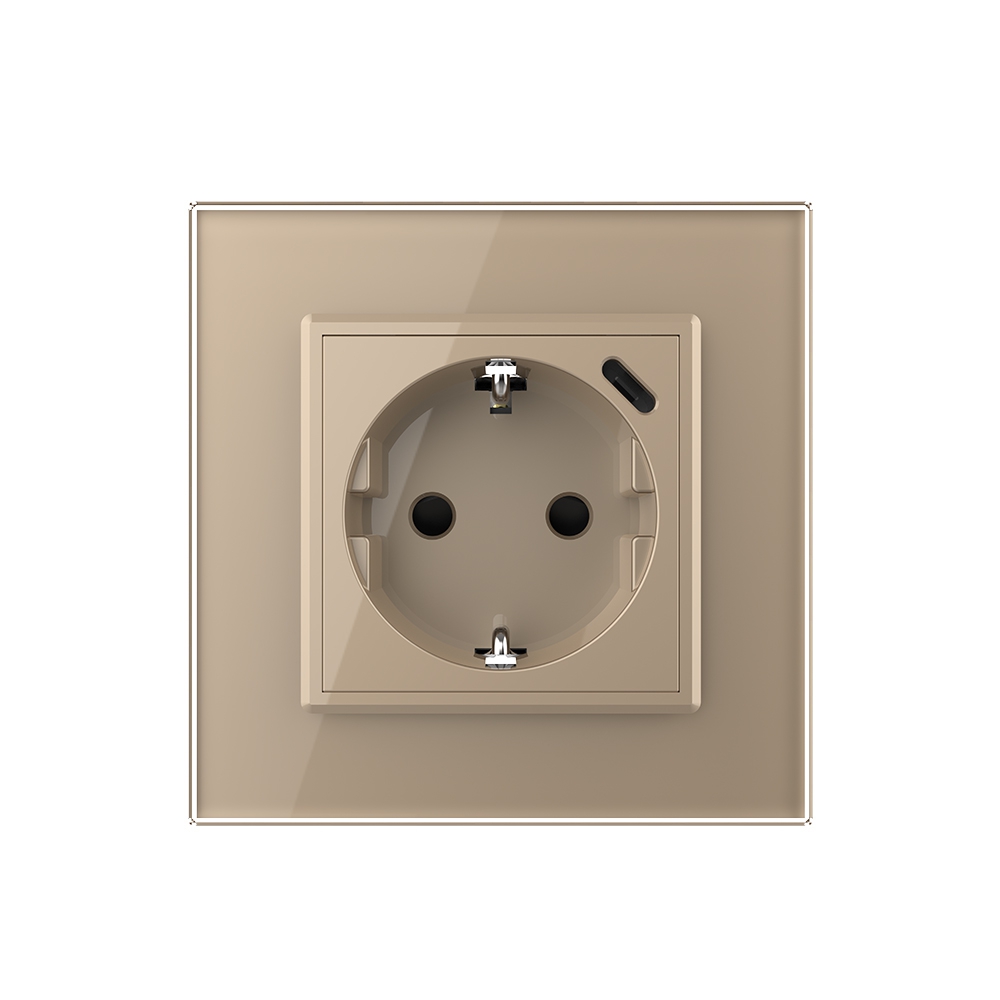 Priza Schuko + USB-C LIVOLO, Sticlă, 16A - imagine 10