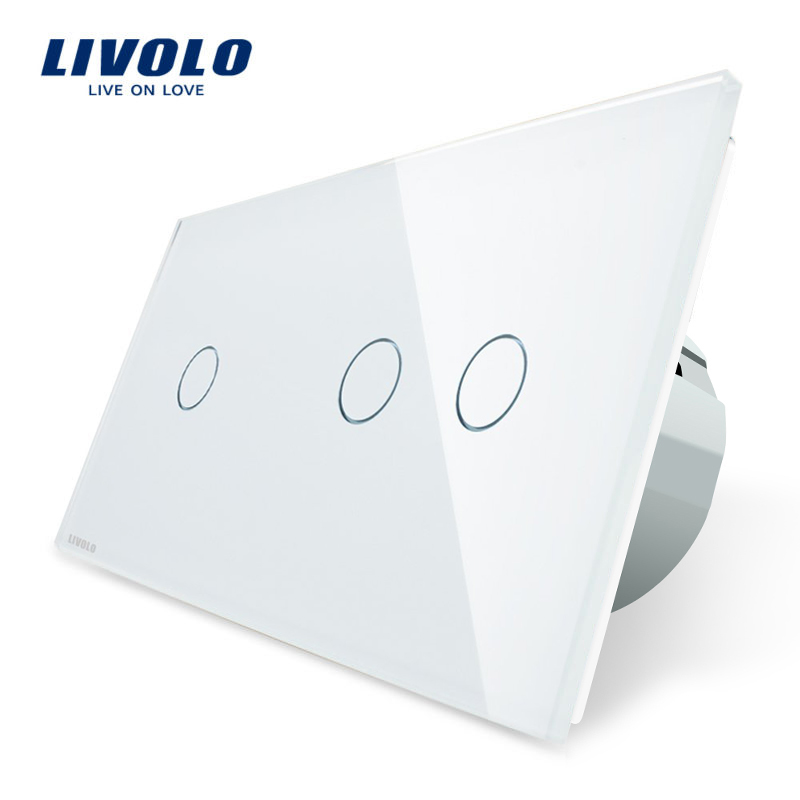 Intrerupator Touch Livolo Sticla Simplu si Dublu
