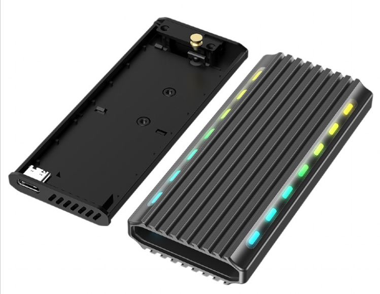 Rack Extern SSD M.2 Gembird USB 3.1 RGB - EE2280-U3C-03 - imagine 2