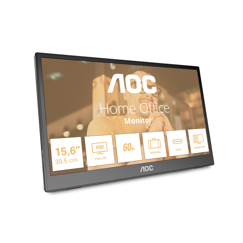 Monitor Portabil AOC 16T3EA 15.6" Full HD IPS USB-C