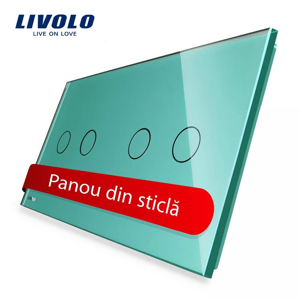 Întrerupător Touch Dublu Livolo, Sticlă - imagine 9