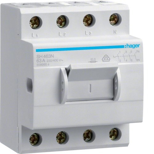 Separator sarcina Hager 4P 63A SH463N