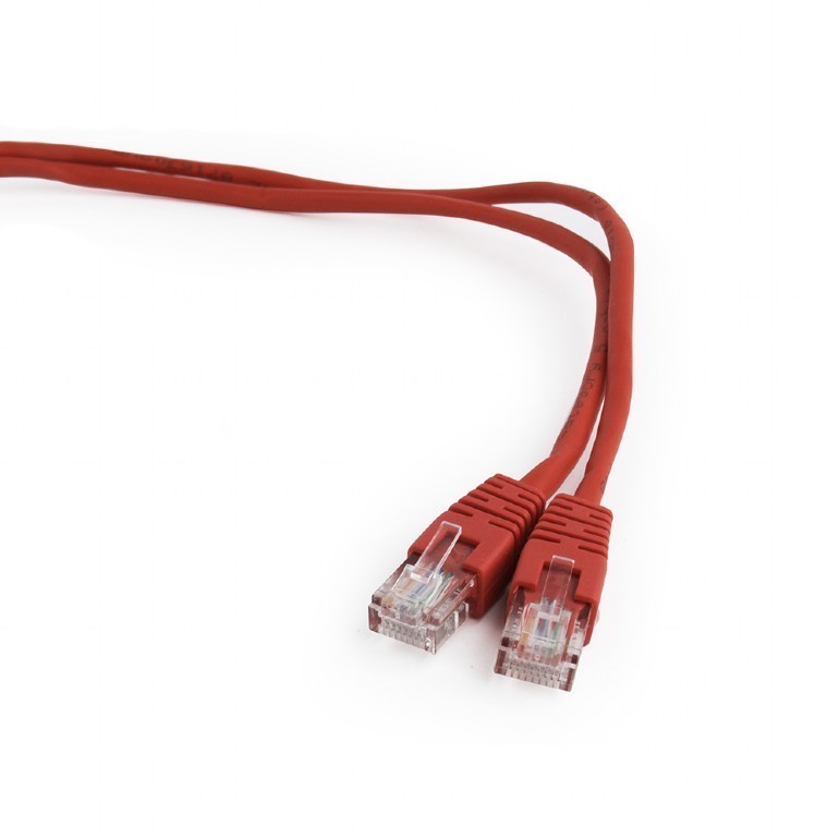 Cablu Patch Cord UTP SPACER Cat5e 10m Rosu - Gigabit 1000Mbps