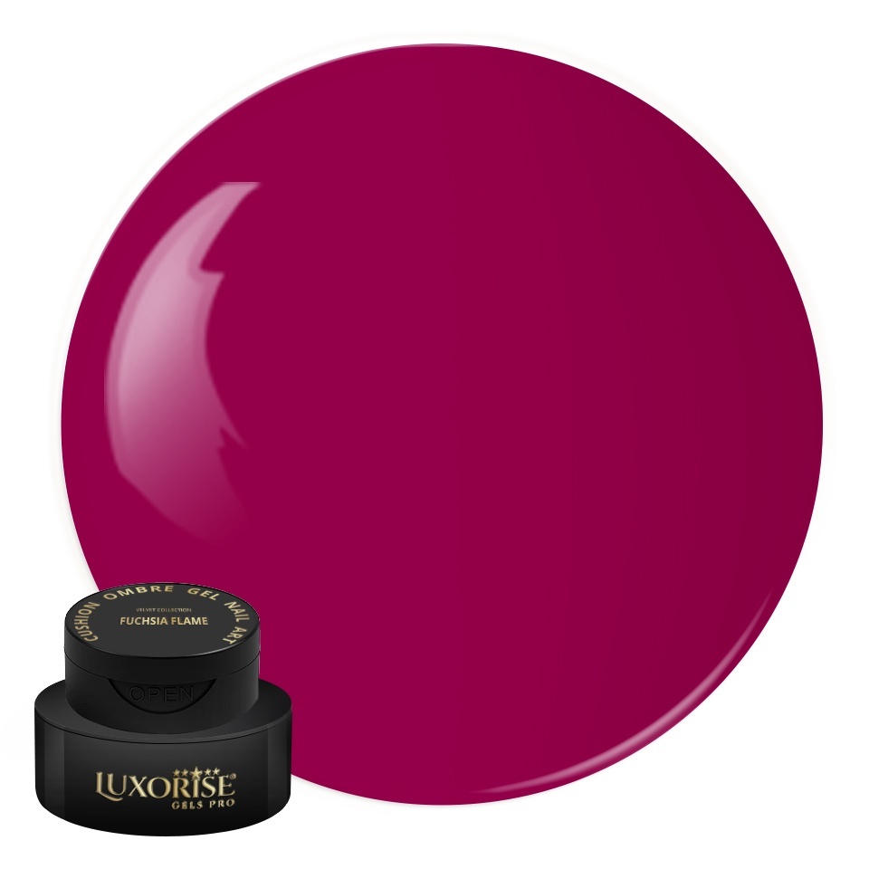 Gel UV Nail Art Babyboomer LUXORISE Cushion Ombre Velvet - Fuchsia Flame, 2ml