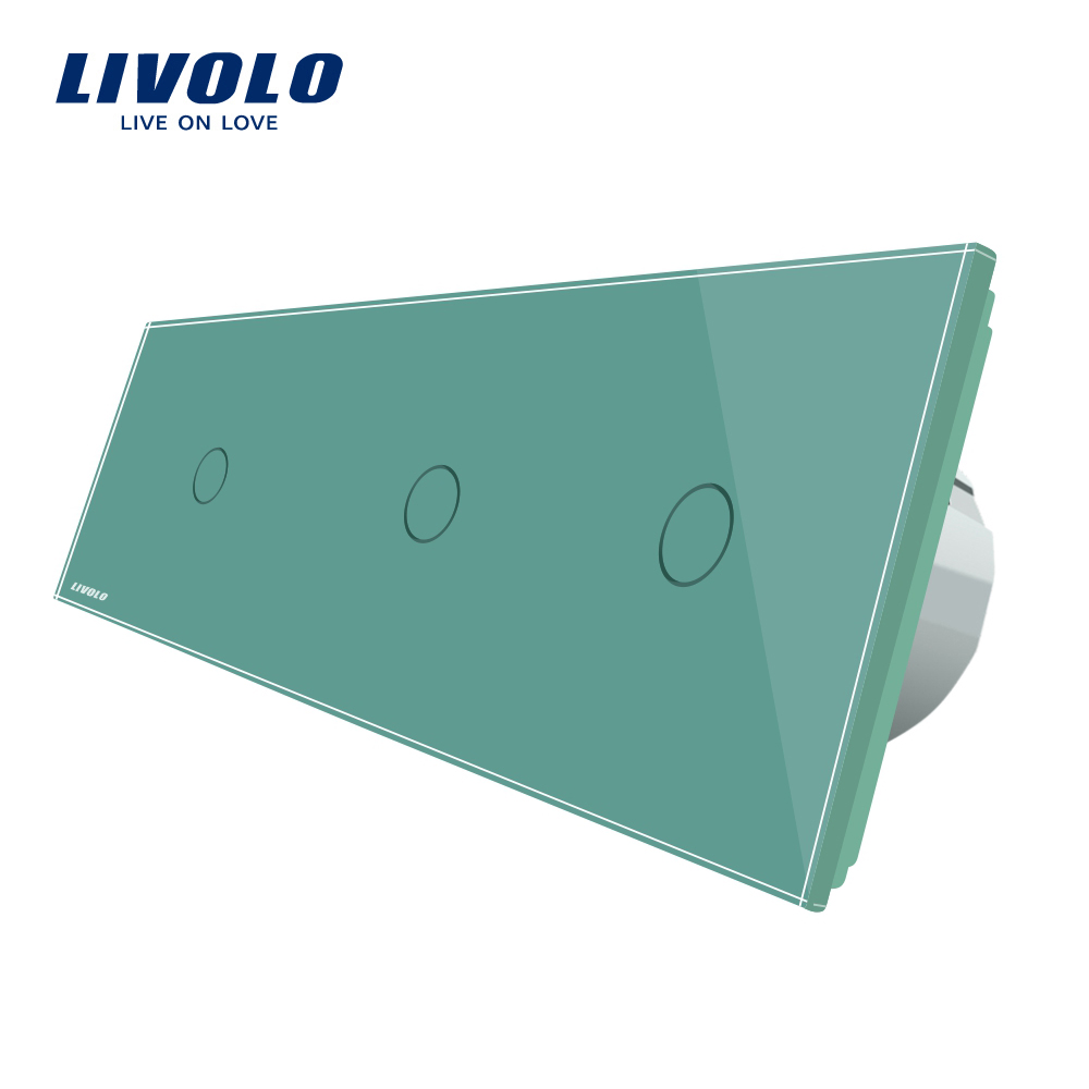 Intrerupator Triplu Touch Livolo, Sticla, LED - imagine 9