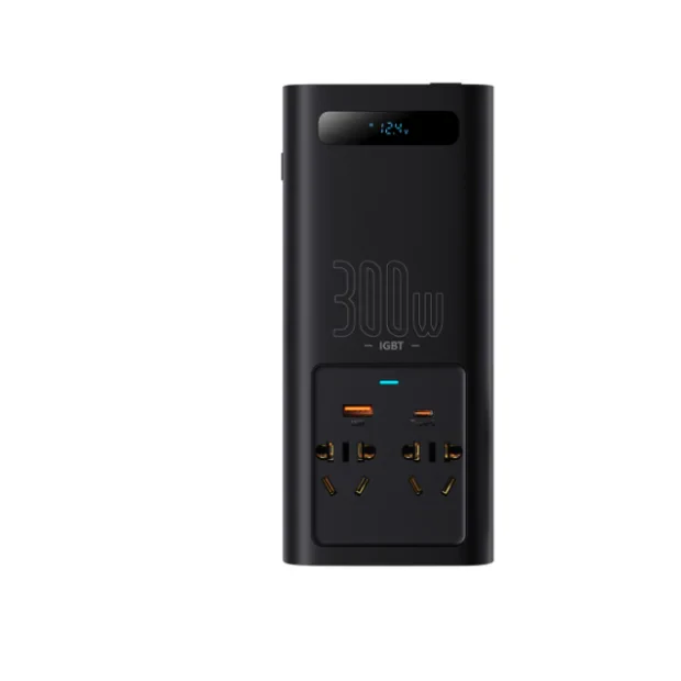 Invertor Auto Baseus 300W 220V, Negru - imagine 2