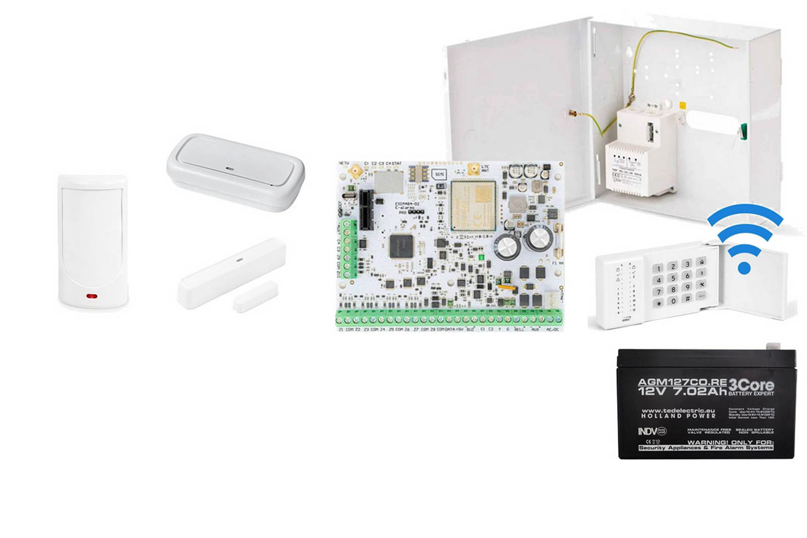 Alarma Wireless Hibrid Eldes KITESIM384X2