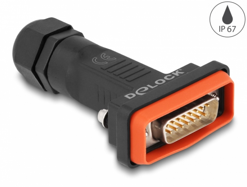 Conector D-Sub 15P Delock IP67 Etanș