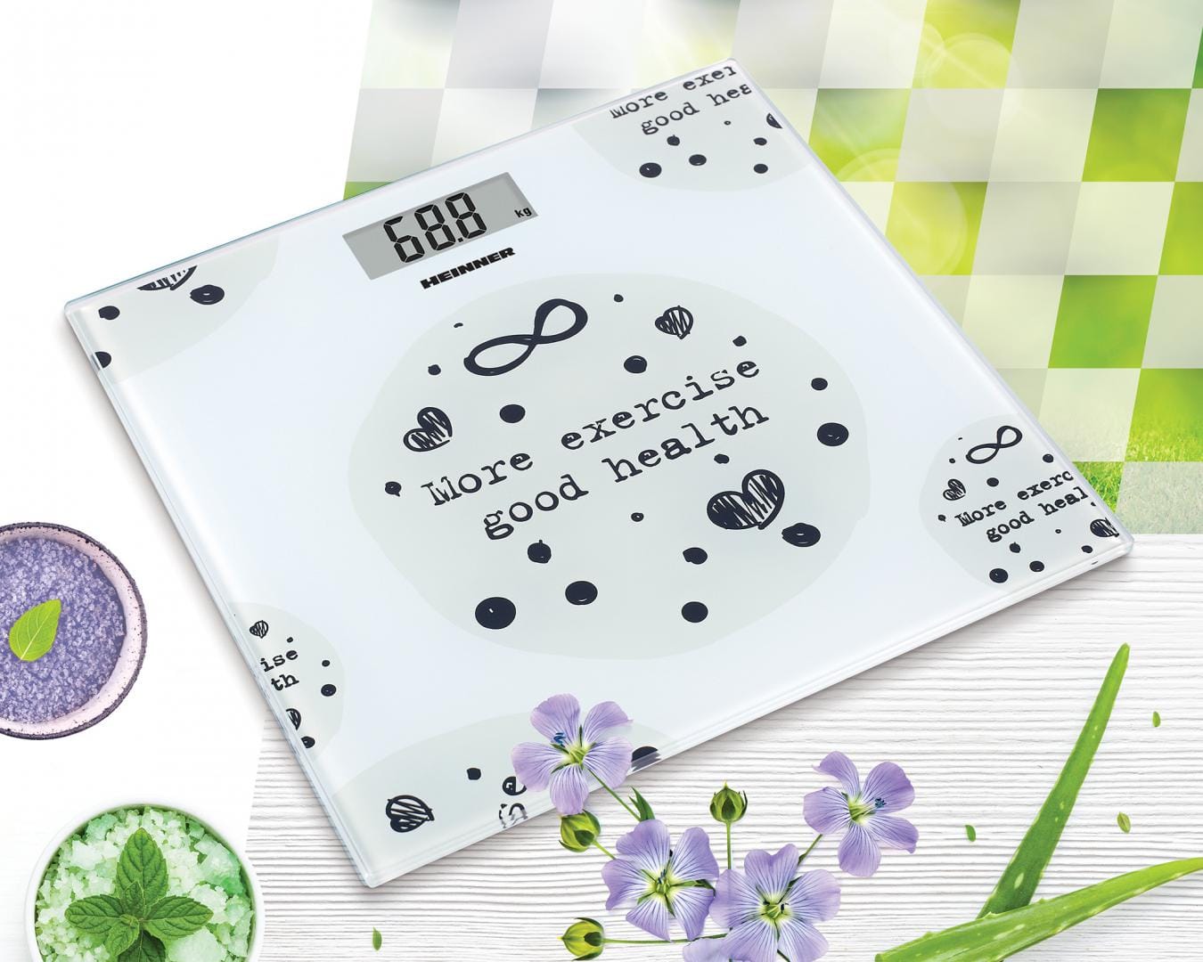 Cântar Baie Heinner HBS-150MSJ, 150kg, Sticlă Securizată - imagine 3