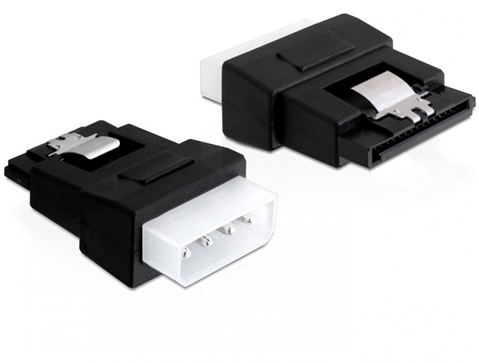 Adaptor Molex la SATA 15 pini cu fixare, Delock