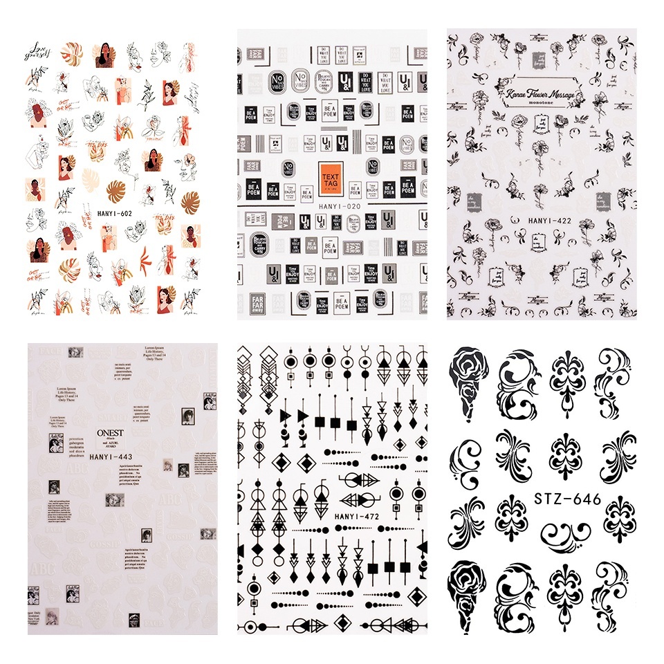 Set Nail Art Graphic Edge