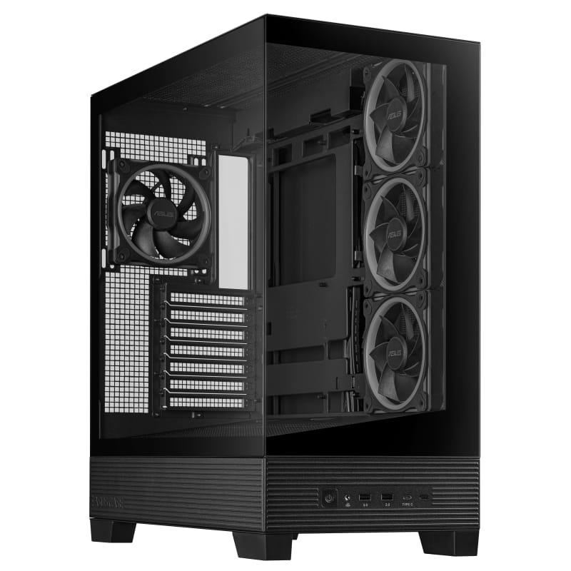 Carcasa ASUS A31 PLUS Mid Tower ARGB Negru - Tempered Glass - imagine 2