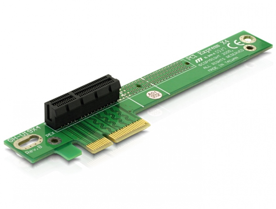 Riser PCIe x4 90° Stânga Delock 89103