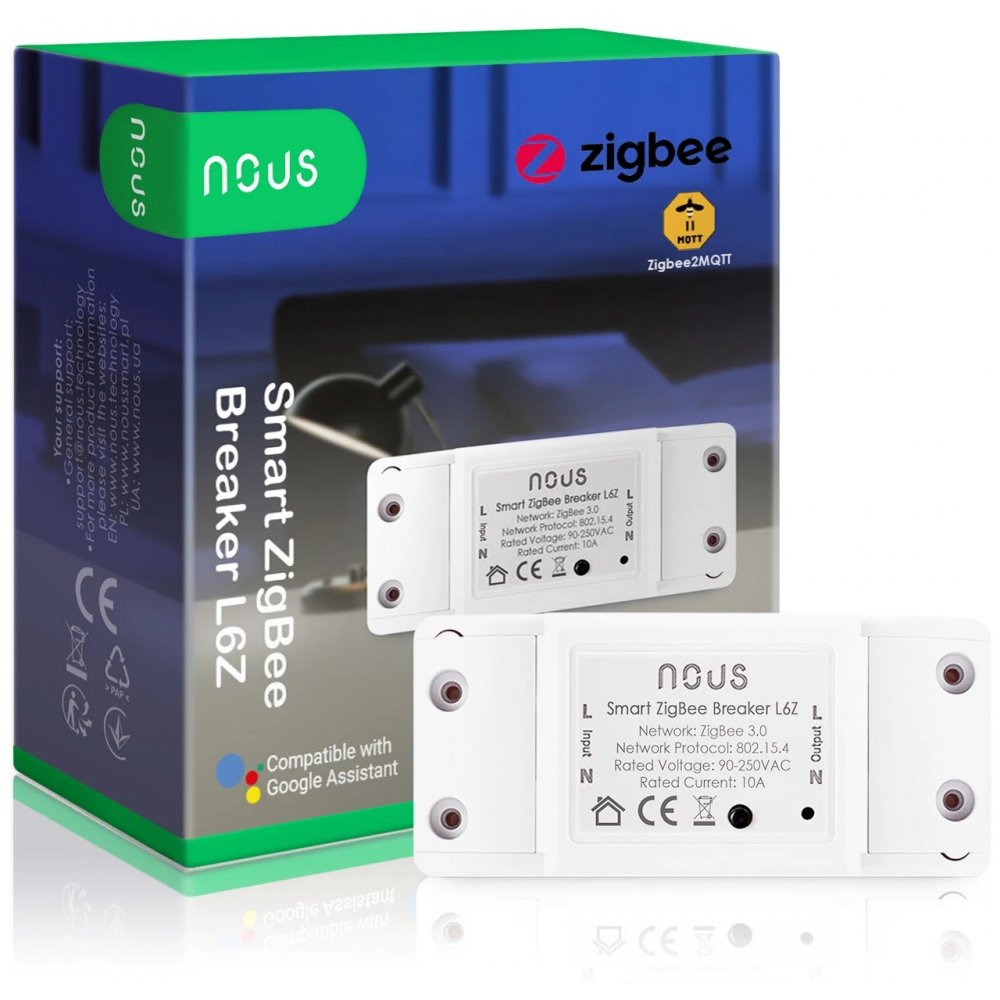 Releu wireless Nous L6Z 10A ZigBee, control smart