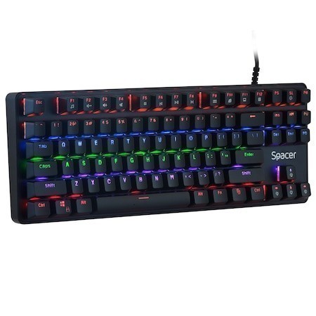 Tastatura Mecanica Gaming Spacer IMMORTAL, Switch Albastru, RGB