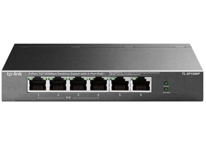 Switch TP-Link TL-SF1006P cu 4 Porturi PoE+