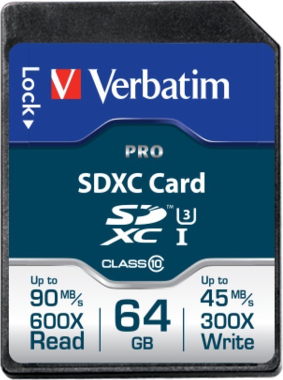 Card SDXC VERBATIM Pro 64GB Class 10 UHS-I (47022)