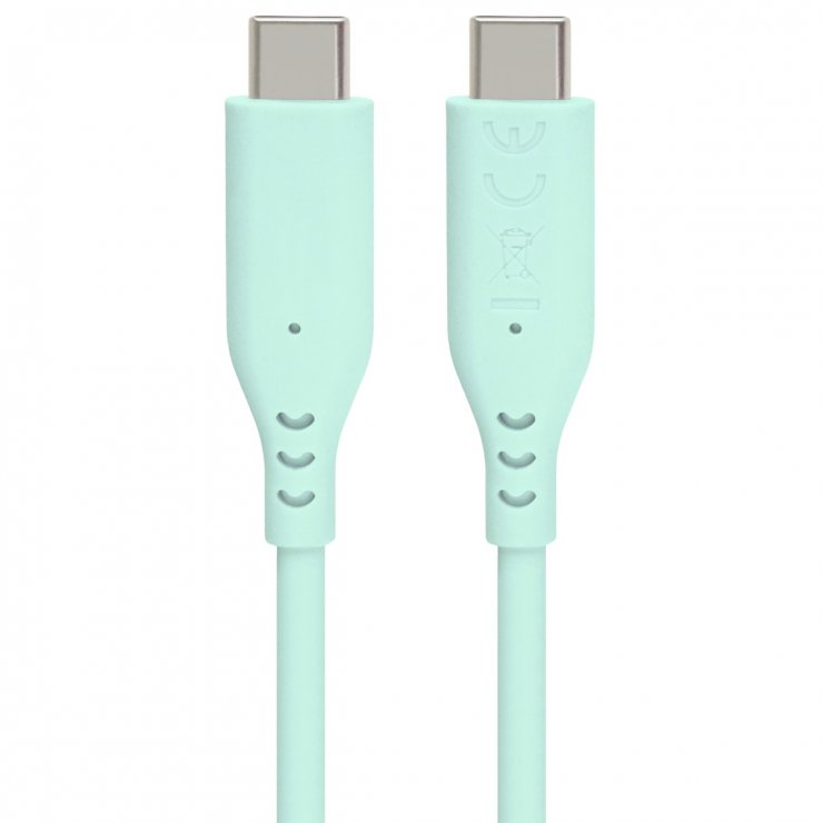 Cablu USB-C Oem 60W Silicon 1.5m Turcoaz
