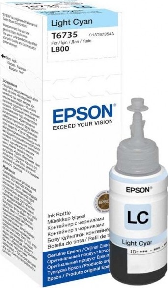 Cartus Cerneala EPSON T6735 Light Cyan Original 70ml pentru L800