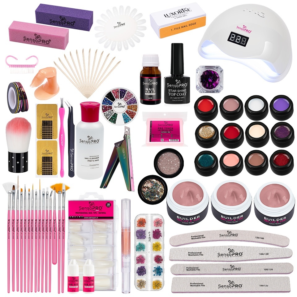Kit Unghii Gel SensoPRO Promo #56 + 15 Pensule