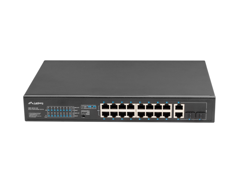 Switch Lanberg 16 Porturi PoE+ 150W - Rețea Gigabit Profesională