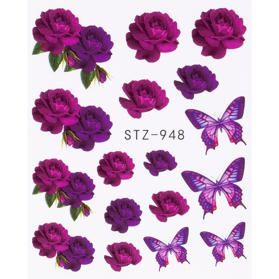 Tatuaj Unghii Luxorise Flower Meet Butterfly