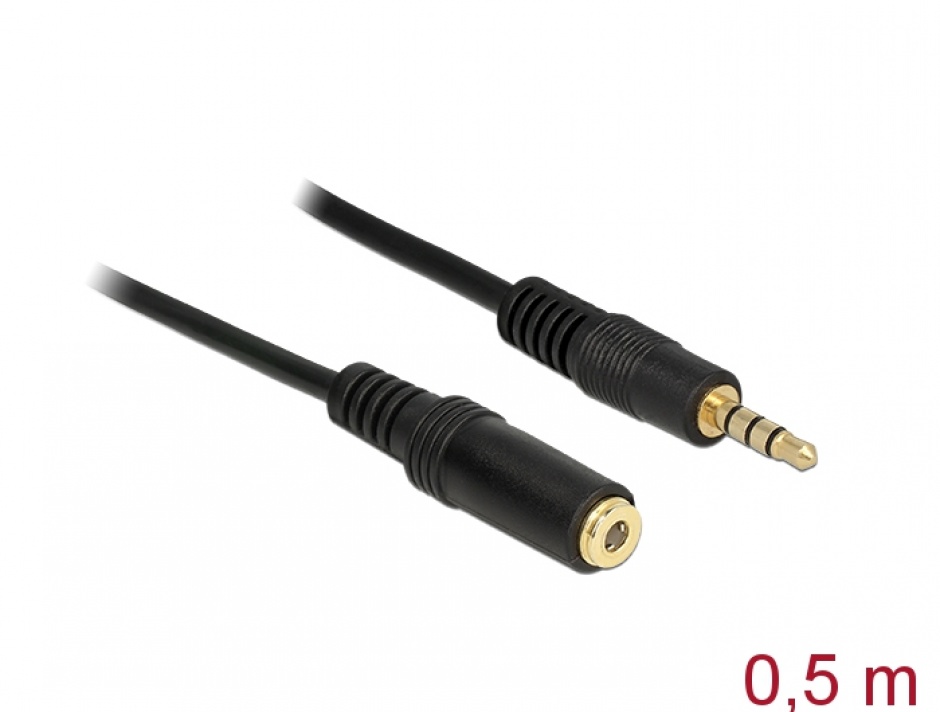 Cablu Prelungitor Audio Jack 3.5mm 4P Delock