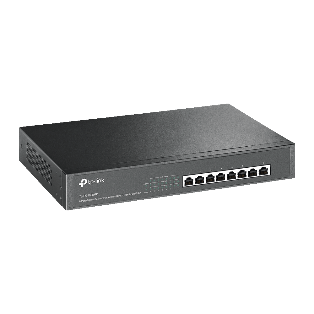 Switch TP-LINK TL-SG1008MP 8 Porturi PoE+ Gigabit 126W - imagine 2