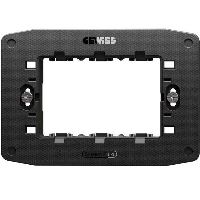 Suport de Fixare Gewiss System Pura GWC25803, 3 Module, cu Suruburi Incluse
